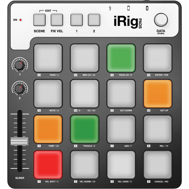 IK Multimedia iRig Pads MIDI Pad Controller for iOS, Android, Mac, and PC