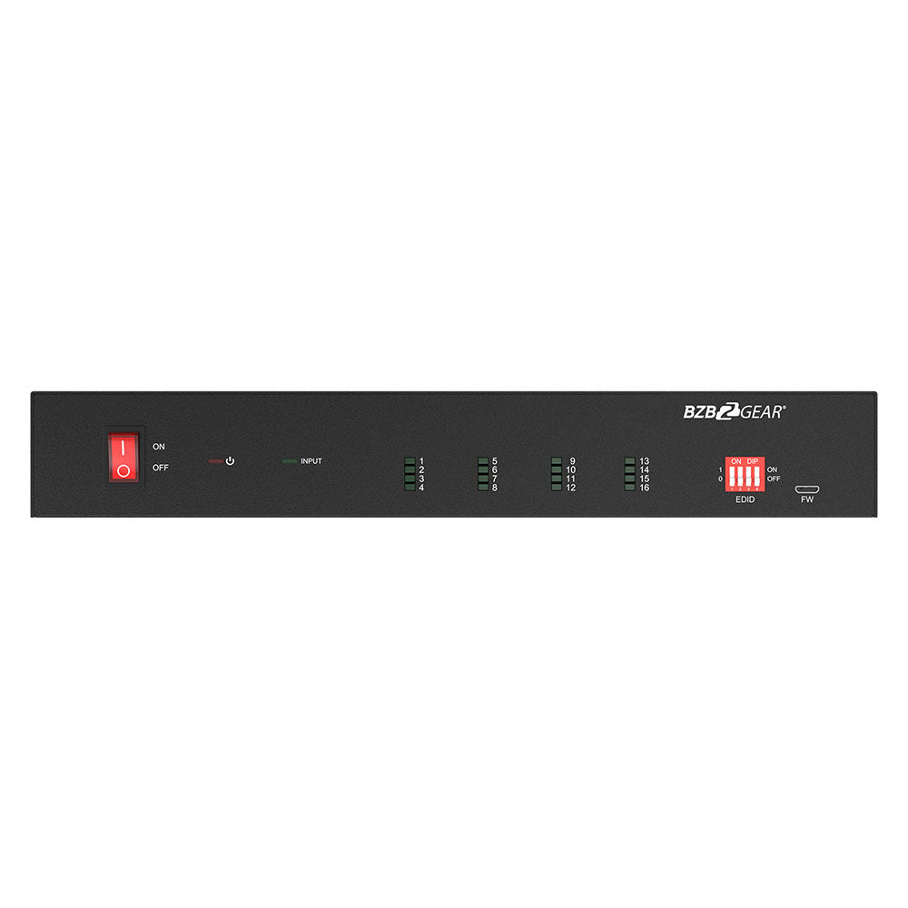 BZBGEAR - HDMI V2.0 1X16 Splitter with Downscaling and AOC Supported