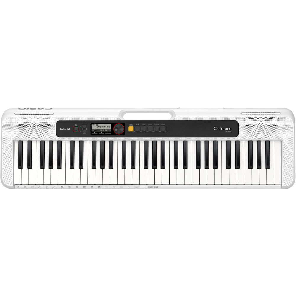 Casio CT-S200 Portable 61-Key Keyboard w/ Chordana App & 400 Tones - White
