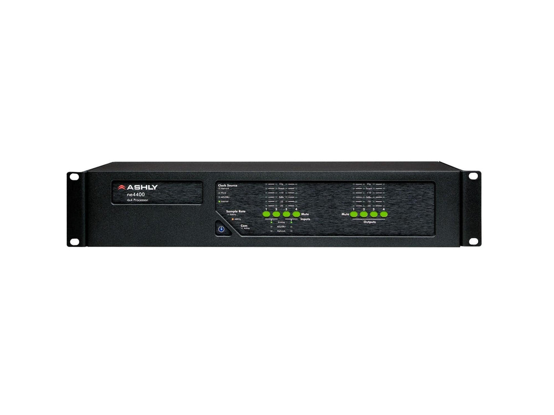 Ashly ne4400dt 4x4 Protea DSP Audio System Processor with 4Ch AES3 Inputs and Dante Card