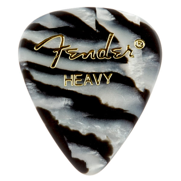 Fender 351 Shape Graphic Picks (12 per pack) - Zebra