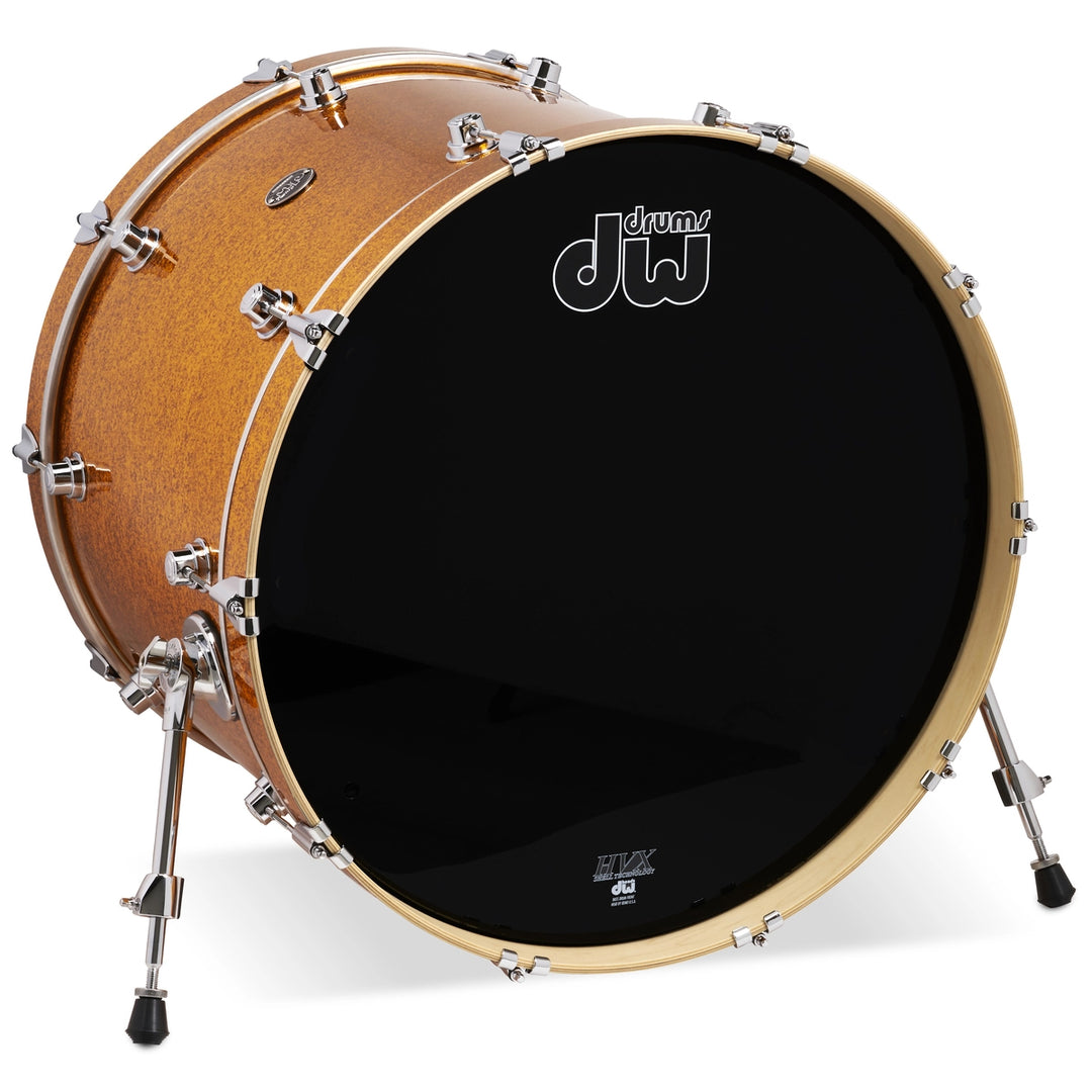 DW Performance Series Bass Drum 18x24 Finish Ply - Gold Sparkle