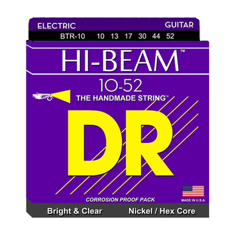 DR Strings BTR-10 (Big - Heavy) - HI-BEAM Nickel Plated Electric: 10, 13, 17, 30, 44, 52