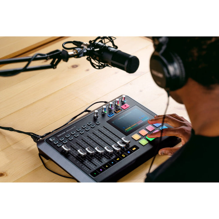 Tascam Mixcast 4 Podcast Mixer, Recorder, and USB Audio Interface