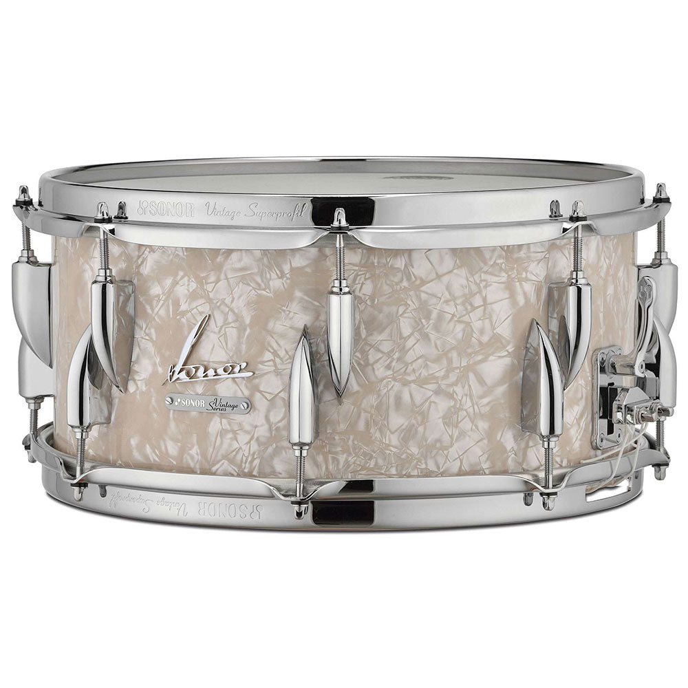 Sonor Vintage VT-1306-SDW-VPL 13” x 6” Snare Drum w/ ''Super 50'' Throw Off - Vintage Pearl