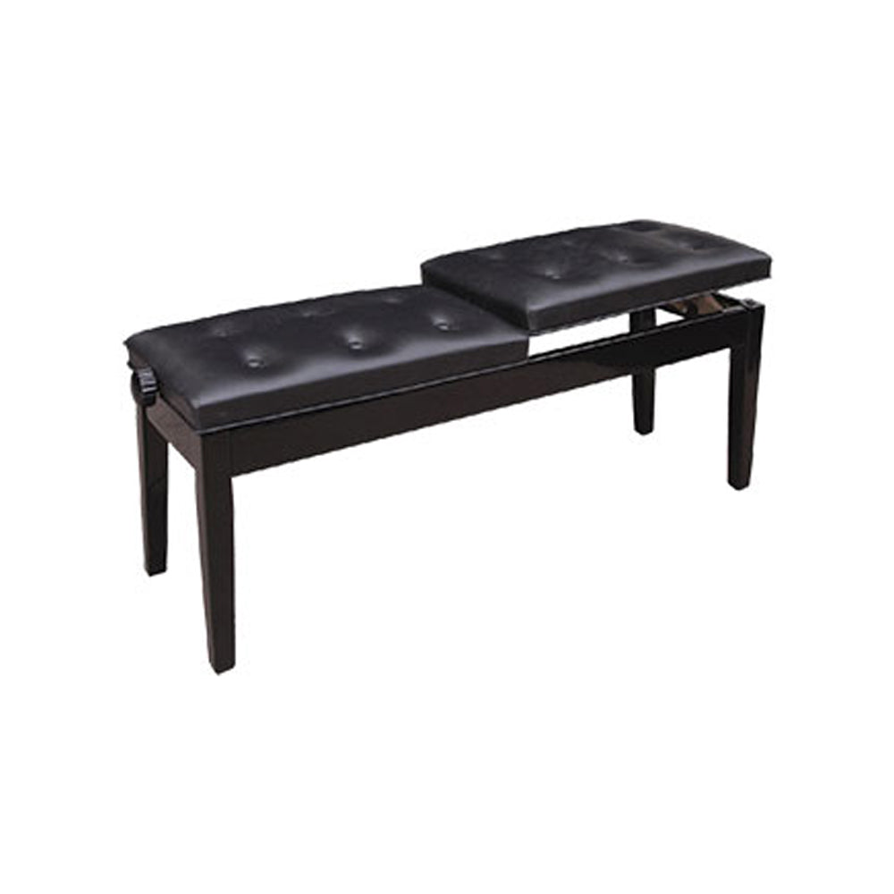 Profile PPB-208S Piano Bench 2-Seat  w/ Adjustable Height - Black