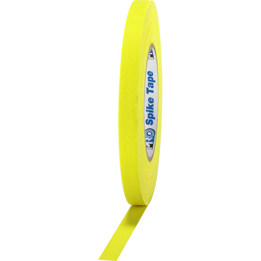 Pro Tape Spike 1/2”x45yd Cloth Tape - Fluorescent Yellow