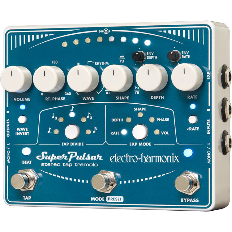 Electro-Harmonix SUPER PULSAR Stereo Tap Tremolo Pedal