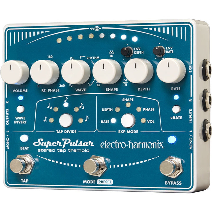 Electro-Harmonix SUPER PULSAR Stereo Tap Tremolo Pedal