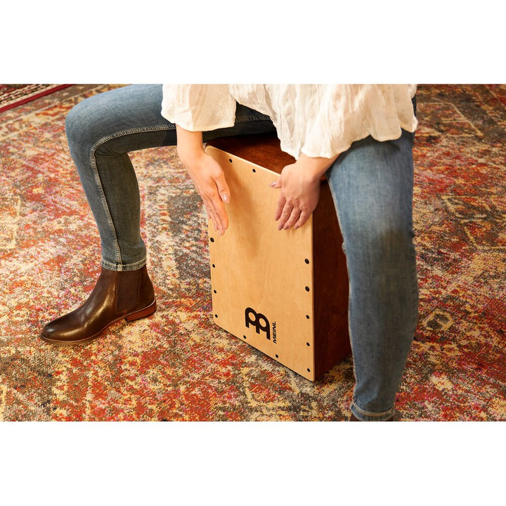 Meinl Percussion- SC80AB-B Snarecraft Cajon 80, Baltic Birch, Almond Birch
