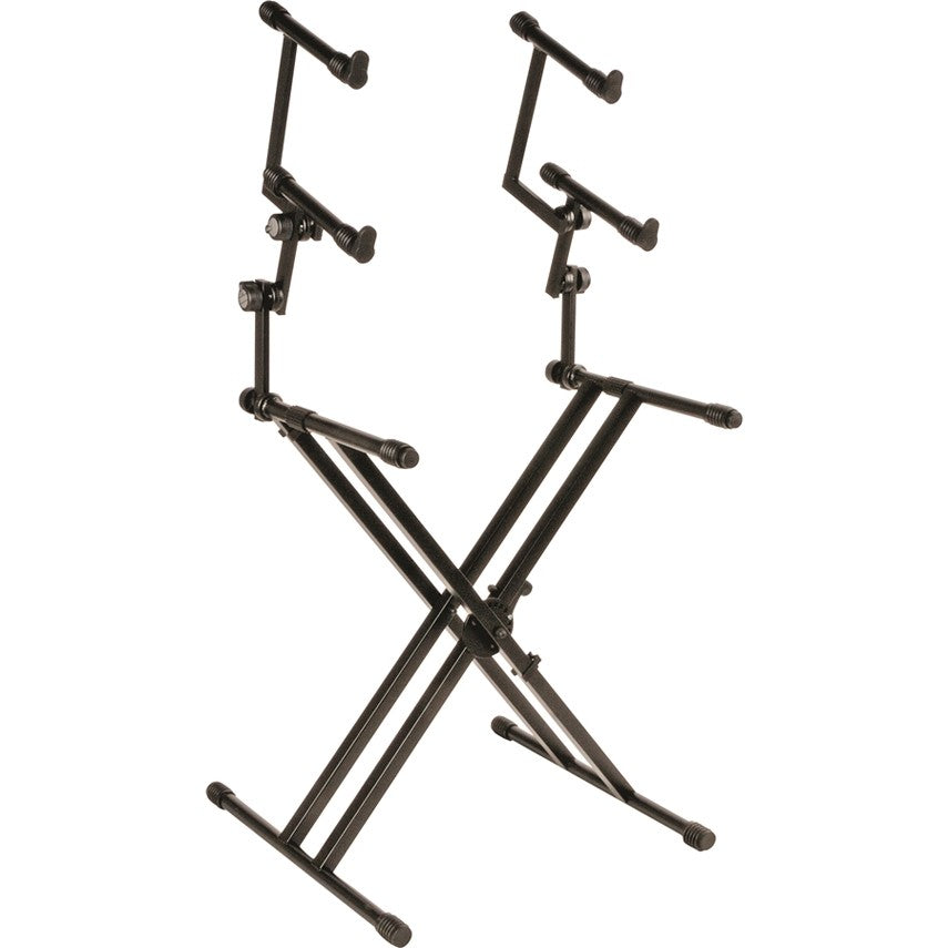 Quiklok QL-623 X-Style Double Brace Three-Tier Heavy Duty Keyboard Stand