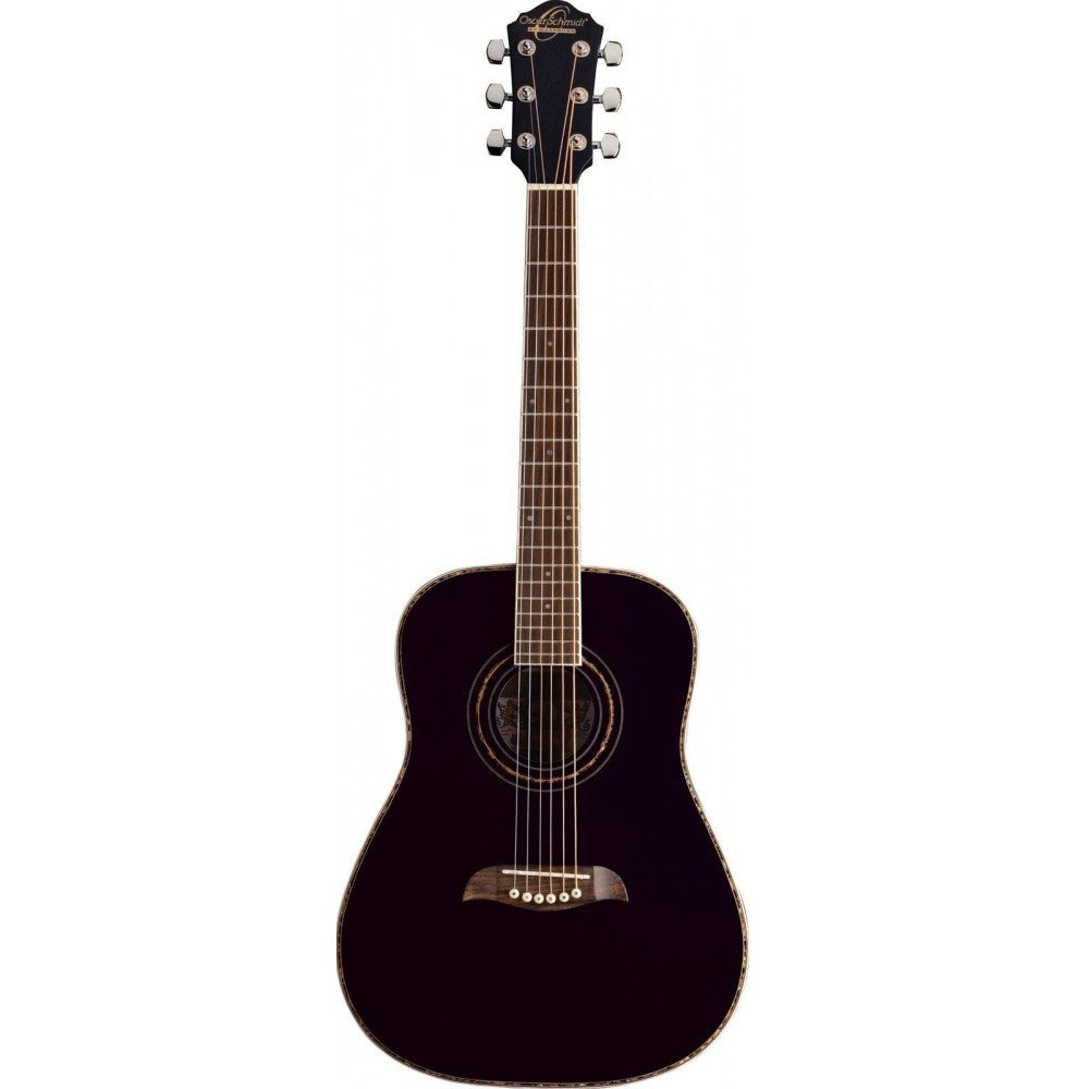 Oscar Schmidt OG1BLH-A Acoustic Guitar Lefty 3/4 Size Dreadnought Black