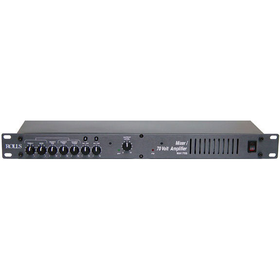 Rolls MA1705 70 Watt 70 Volt Mixer/Amplifier 1U