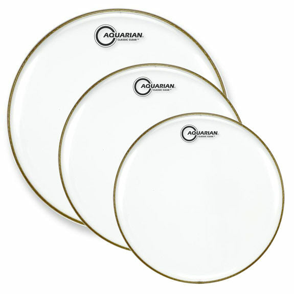 Aquarian CC-B - Aquarian  Classic Clear Tom Drumhead Pre-Pack 12, 13, 16