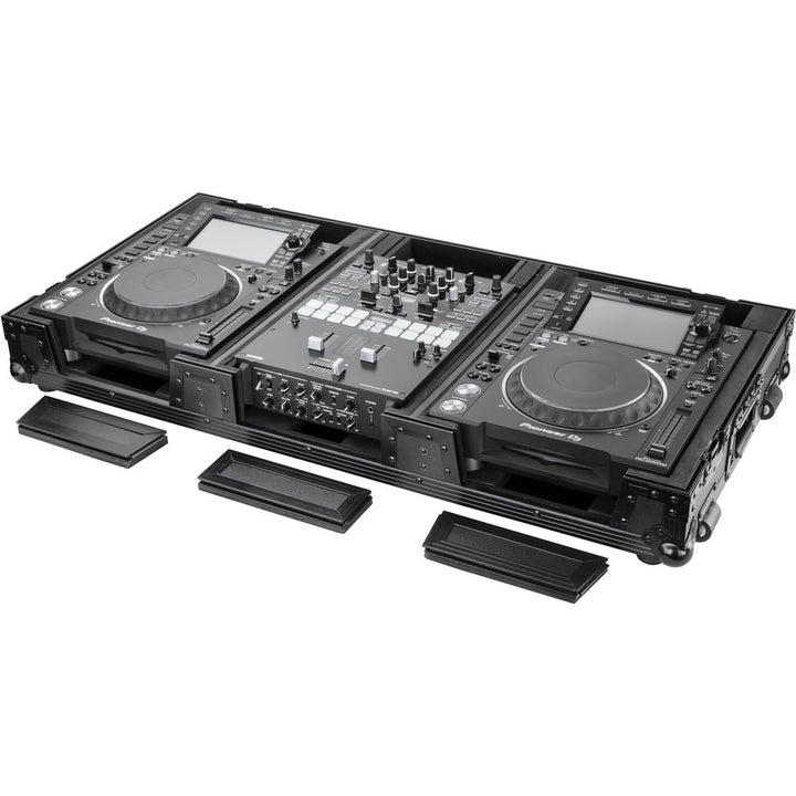 Odyssey FZ10CDJWXD Coffin Flight Case for 10” DJ Mixer & 2x Media Players - Black
