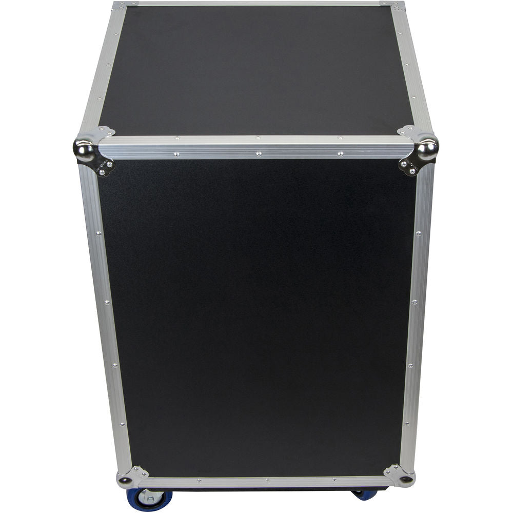 Odyssey FZWB4WDLX Flight Zone Deluxe 4-Drawer Workbox Tour Case with Casters & Side Table