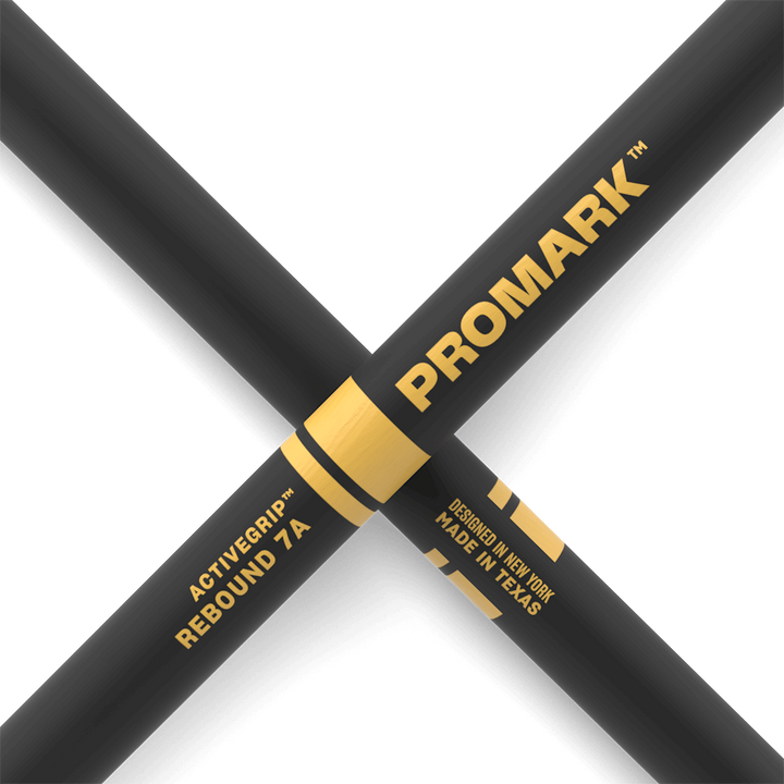 Promark R7AAG -Promark Rebound 7A  ActiveGrip Drum Sticks With Acorn Tips