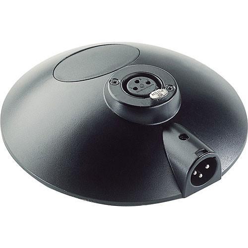 K&M 29376 Microphone Table Base Stand w/ Connectors