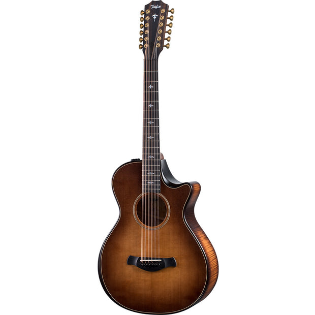 Taylor Guitars Builder's Edition 652ce WHB, West African Crelicam Ebony Fretboard, Expression System ® 2 Electronics, Beveled Cutaway with Taylor Deluxe Hardshell Brown Case