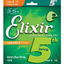 Elixir 15430 Electric Bass Strings NanoWeb Coated .130