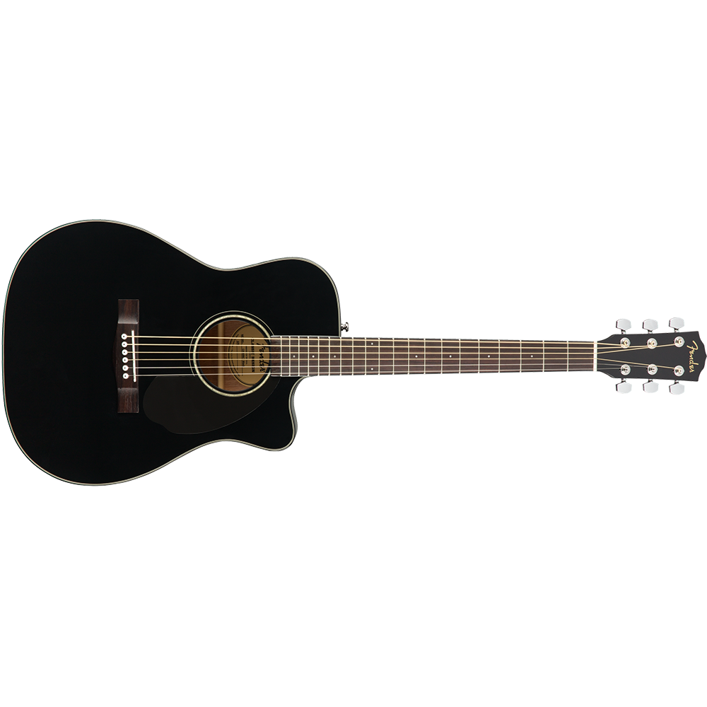 Fender CC-60SCE 6-String Concert Acoustic Guitar (Black)