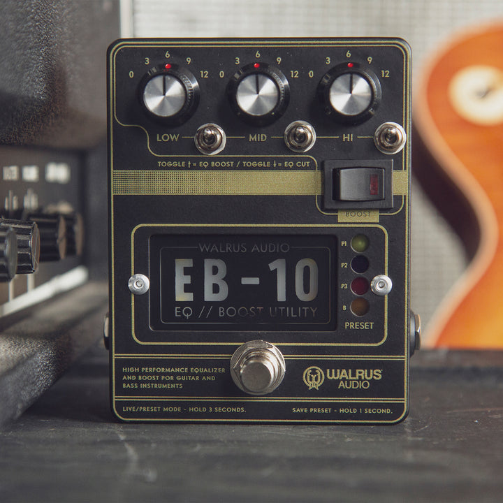 Walrus Audio EB-10 Preamp EQ Boost Guitar Effect Pedal - Black
