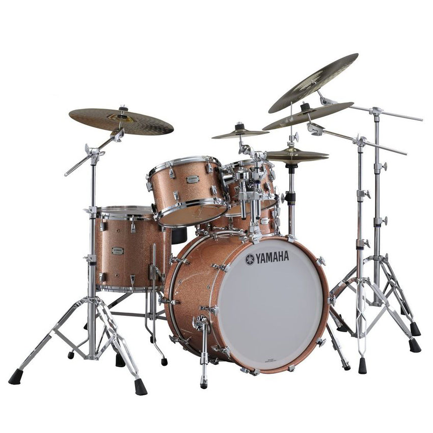 Yamaha Absolute Hybrid Maple 5-Piece Shell Pack 22” Bass Drum w/ Snare - Pink Champagne Sparkle