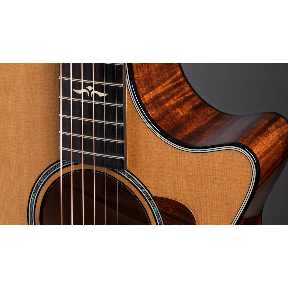 Taylor Guitars 612ce 12-Fret, West African Crelicam Ebony Fretboard, Expression System ® 2 Electronics, Venetian Cutaway with Taylor Deluxe Hardshell Brown Case