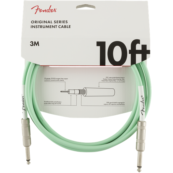 Fender Original Series Instrument Cables - Surf Green - 10ft