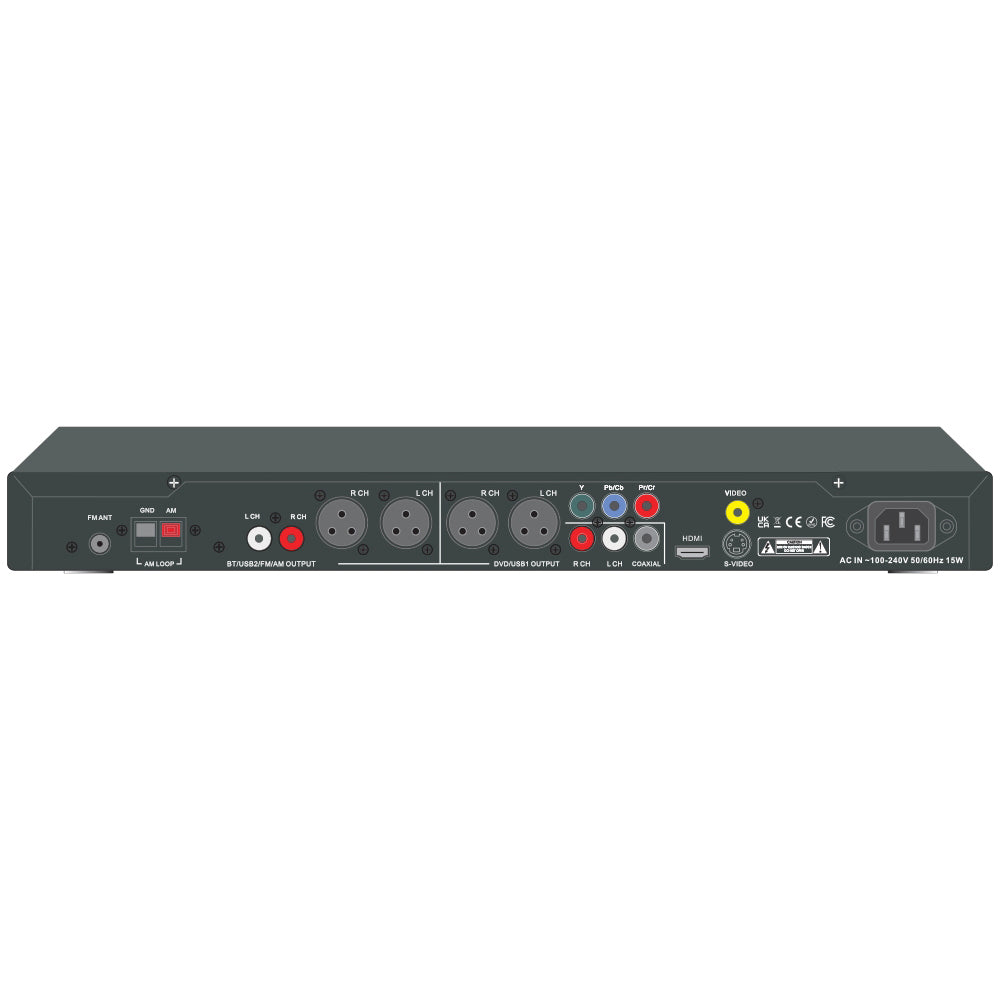 CAD Audio Media Player with DVD/CD, USB, AM/FM Tuner