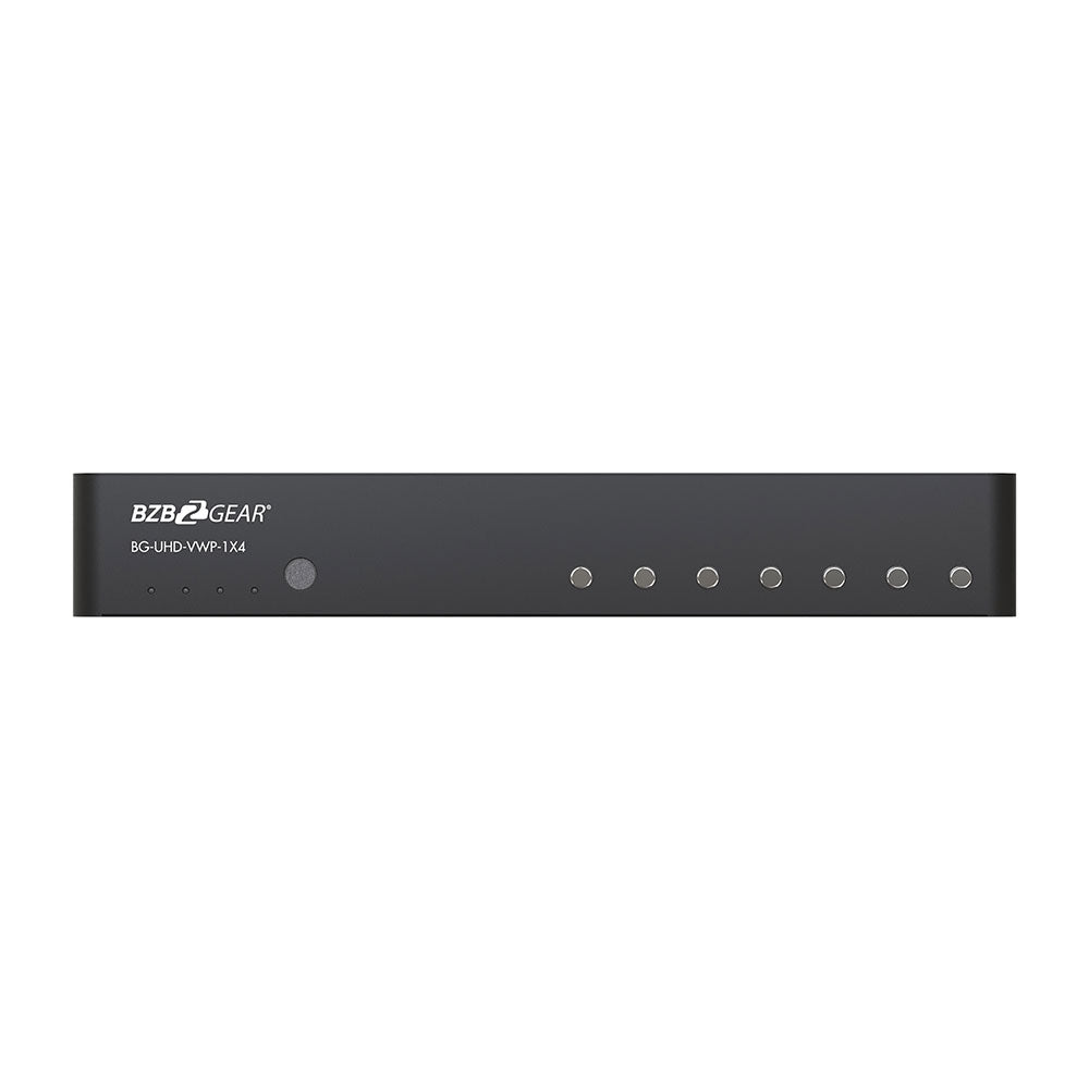 BZBGEAR - 4-Port 4K 60Hz Video Wall processor with Scaler, Audio and 1x3/1x4/2x2/4x1 Layout