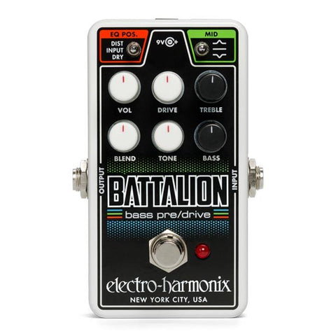 Electro-Harmonix NANO BATTALION Bass Preamp Overdrive Pedal