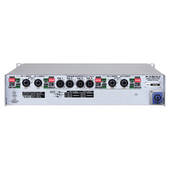 Ashly nX Series NX4004 4-Channel 400W Power Amplifier with Programmable Outputs