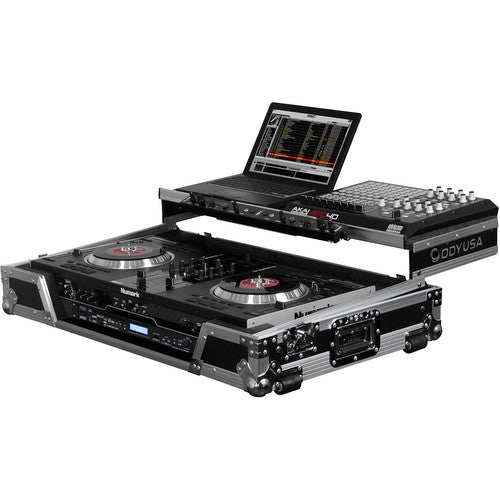 Odyssey Flight Zone Glide-Style Case with Lower 19'' 1 RU for Numark NS7/NSFX Controller