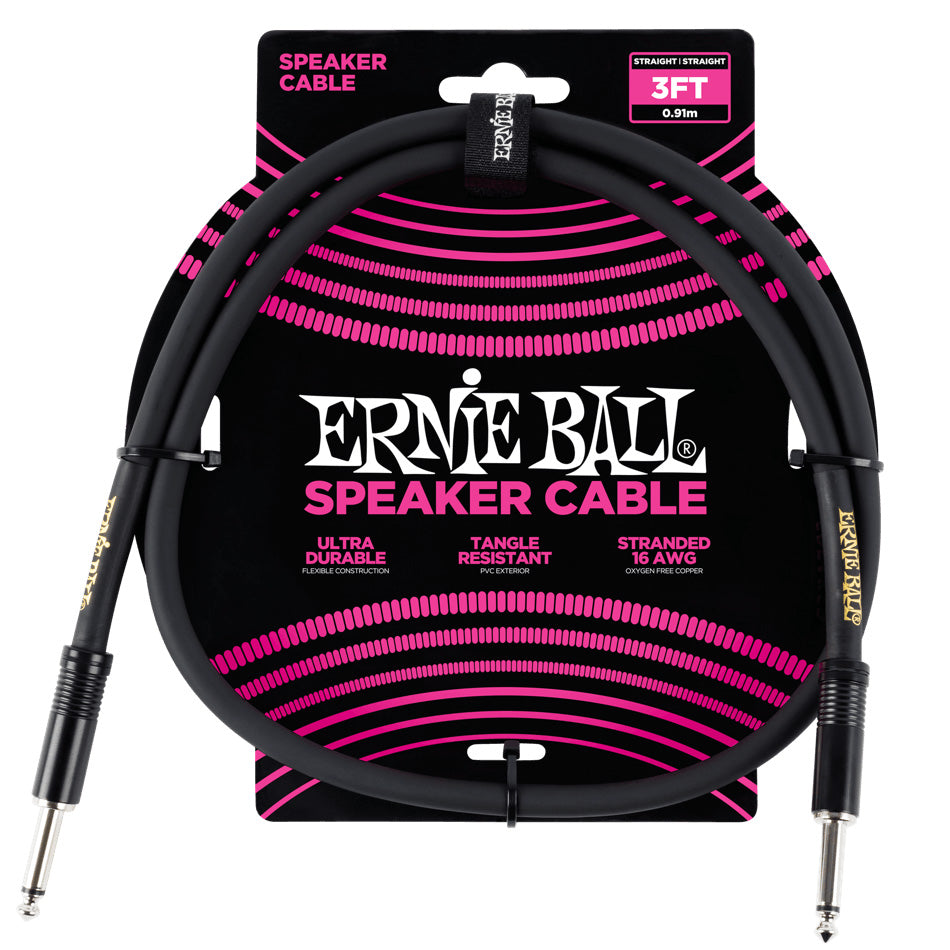Ernie Ball Speaker Cable Black - 3’