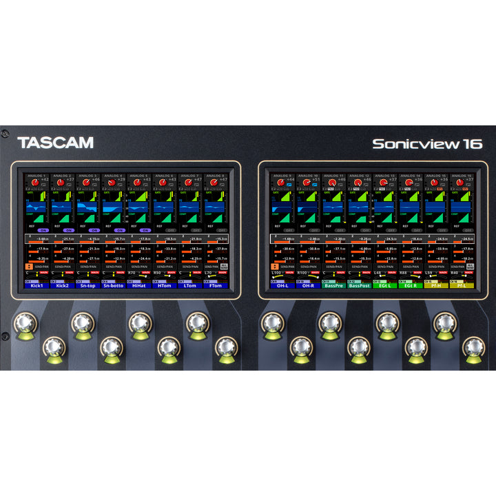 TASCAM VIEW (Visual Interactive Ergonomic Workflow) 16 Input Digital Mixing System