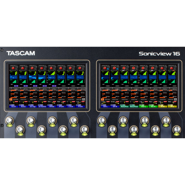 TASCAM VIEW (Visual Interactive Ergonomic Workflow) 16 Input Digital Mixing System