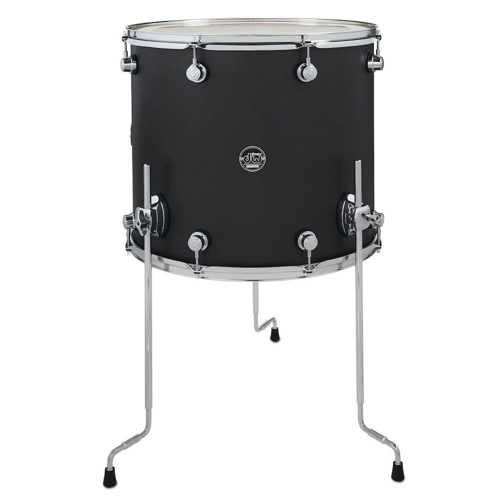 DW Performance Series Floor Tom 16x18 Hard Satin Lacquer - Charcoal Metallic