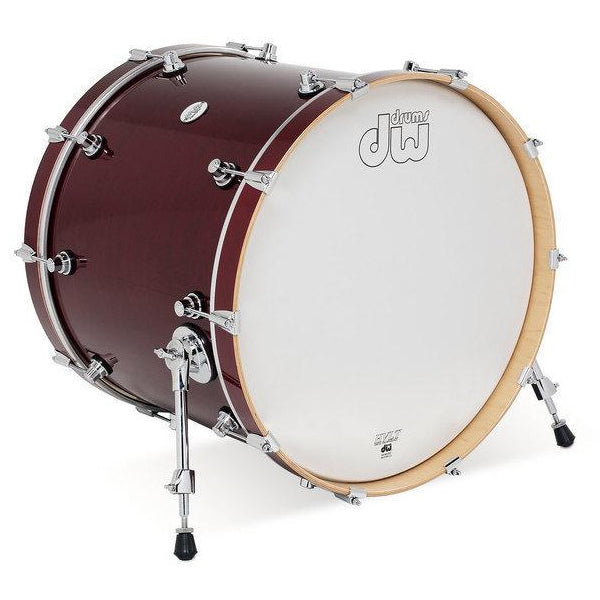 DW Design Series Bass Drum 18x22 Gloss Lacquer - Cherry Stain