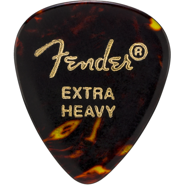 Fender 451 Shape Classic Celluloid Picks (12 Count) - Tortoise Shell