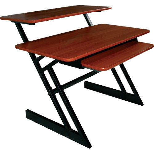 Quiklok Z250BK-CY-AM 3-Shelf Computer Workstation (Cherry)