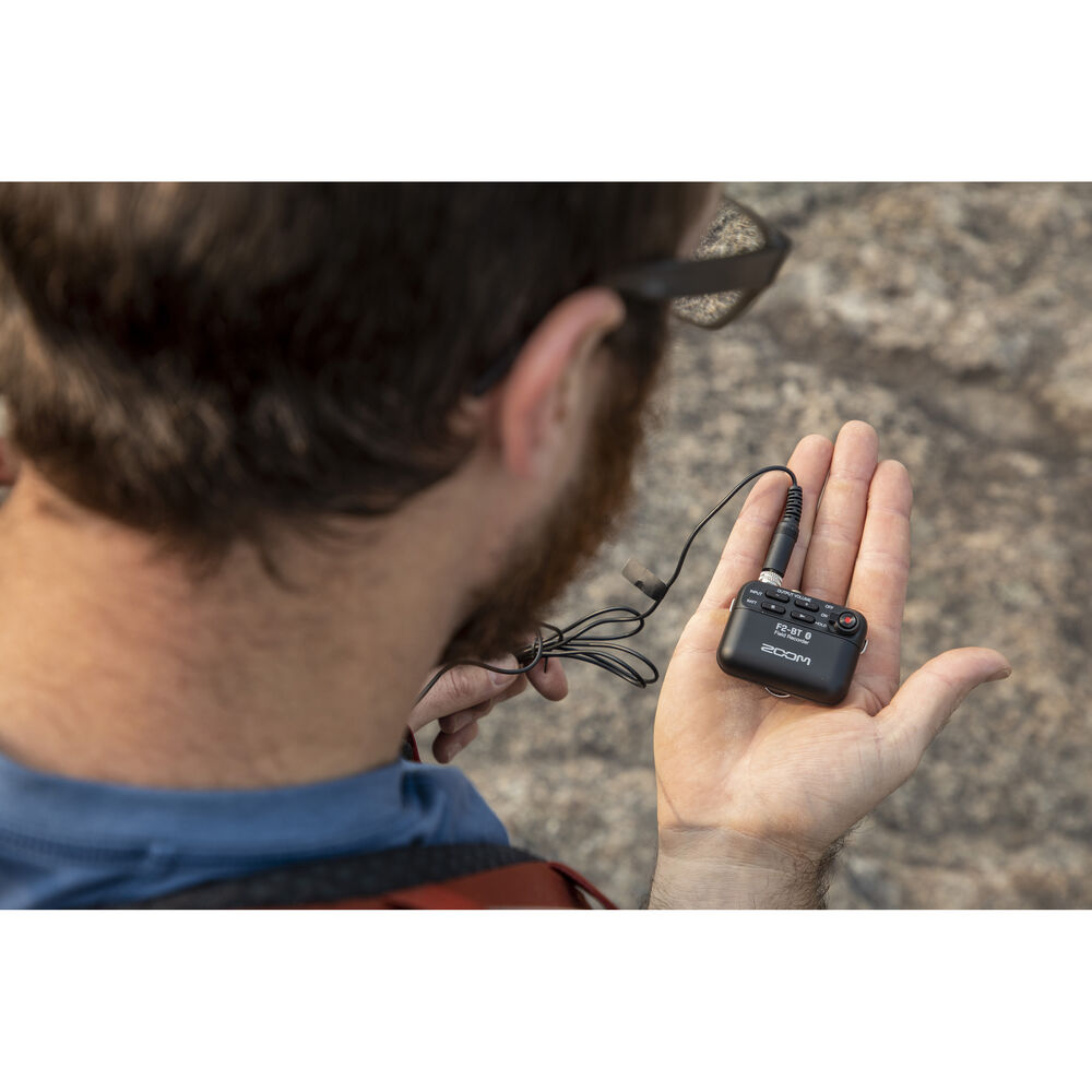 Zoom F2-BT Ultracompact Bluetooth-Enabled Portable Field Recorder with Lavalier Microphone