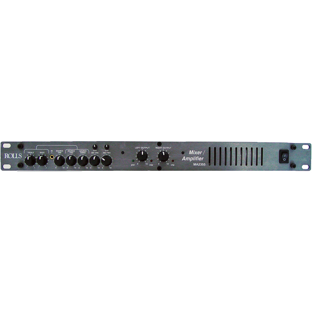 Rolls MA2355 Stereo 35 Watt Mixer/Amplifier 1U