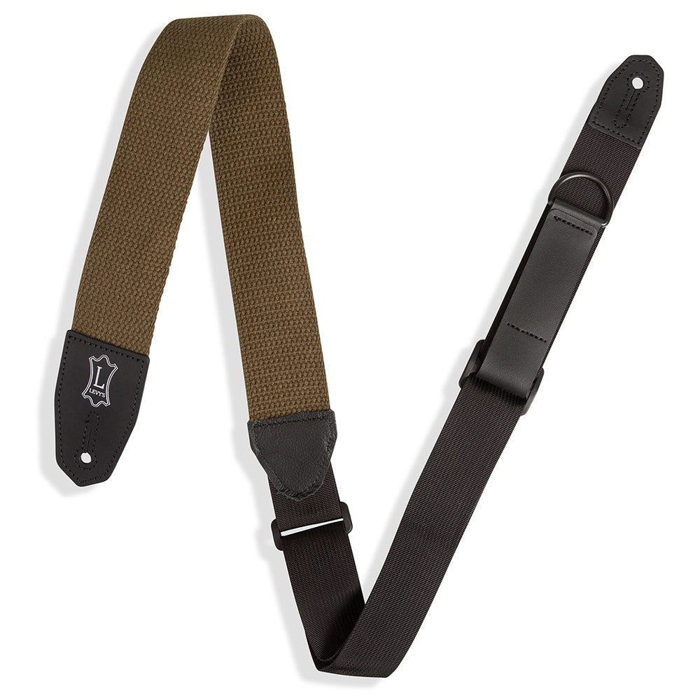 Levy’s MRHC-GRN Right Height Cotton Guitar Strap - Green