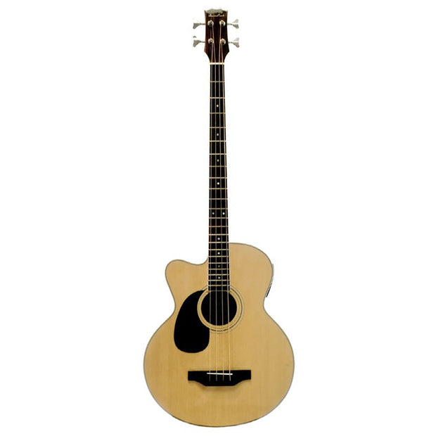 Beaver Creek BCB05LCE - Acoustic-Electric Bass Guitar (Natural, Left Handed)