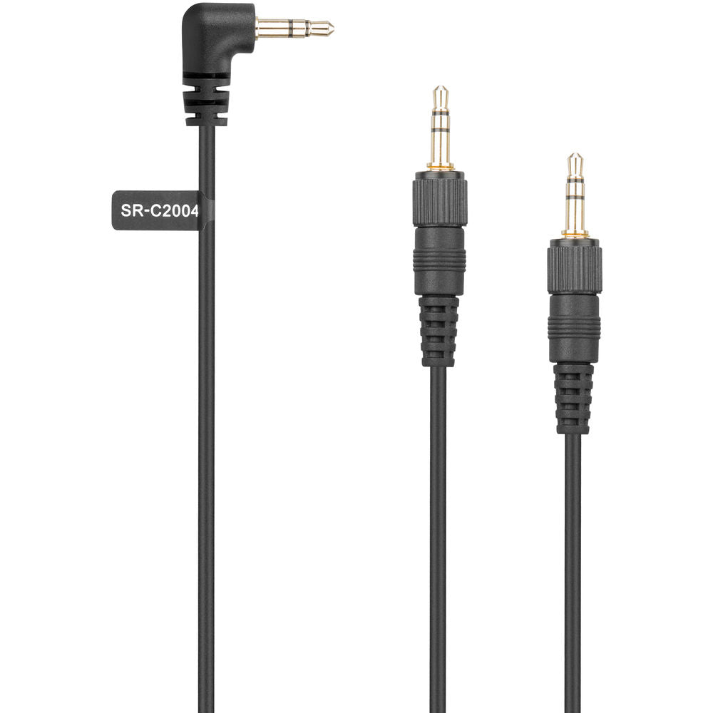 Saramonic SR-C2004 Dual Locking 3.5mm to Right-Angle 3.5mm Output Y-Cable for Two Wireless Receivers - 13”
