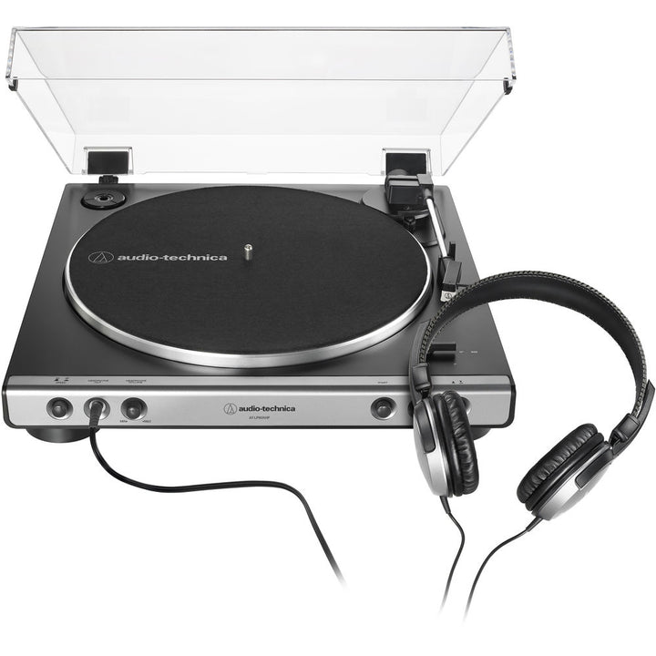 Audio-Technica Consumer AT-LP60XHP Stereo Turntable with Headphones - Gunmetal & Black
