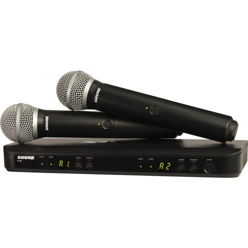 Shure BLX288/PG58 Dual Wireless Handheld Microphone System (Freq: H9)