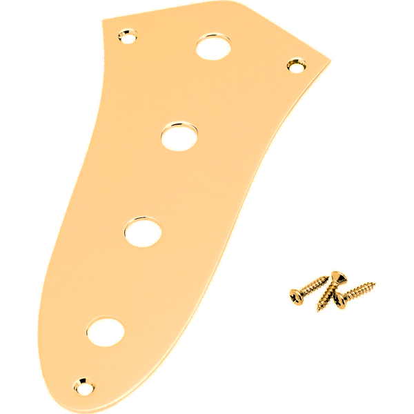 Fender Jazz Bass Control Plates (4-Hole) - Gold