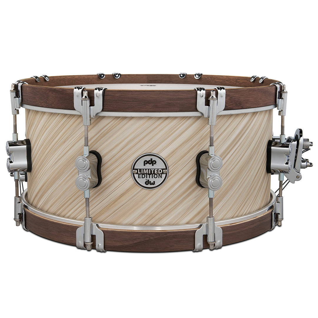 PDP PDLT6514SSTI - LTD Twisted Ivory with Walnut Hoops Snare - 6.5x14  (Available Only for 2021)